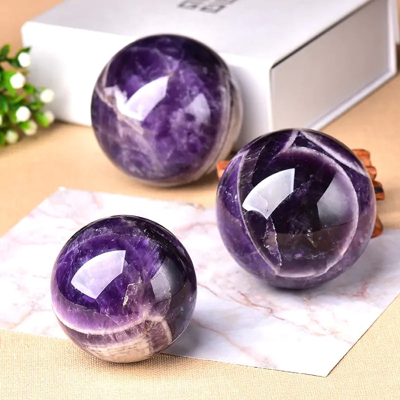 Dream Amethyst Ball Polished Globe Massaging Ball