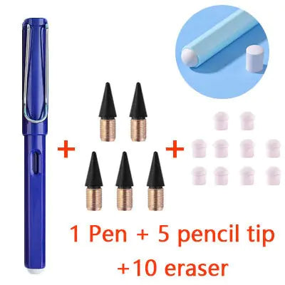 16PCS Eternal Pencil For Kids Art Sketch Writing Drawing Pen Tools No Ink Infinity Pencils Gift School Supplies Stationery