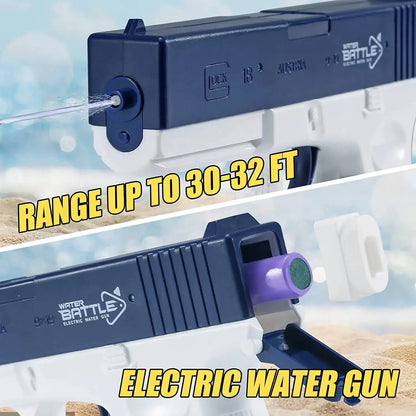 Water Gun Electronic Toy Children High Pressure Automatic Powerful Glock Water Gun Electric Toy for Children Summer Toys Adults