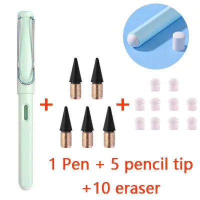 16PCS Eternal Pencil For Kids Art Sketch Writing Drawing Pen Tools No Ink Infinity Pencils Gift School Supplies Stationery