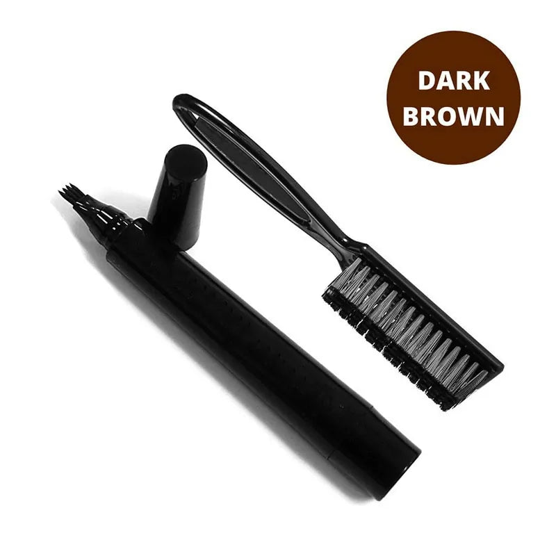 Brown Beard Pencil Filler with Waterproof Long Lasting Coverage and Brush