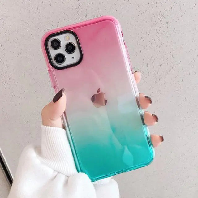 Shockproof Gradient Transparent Case