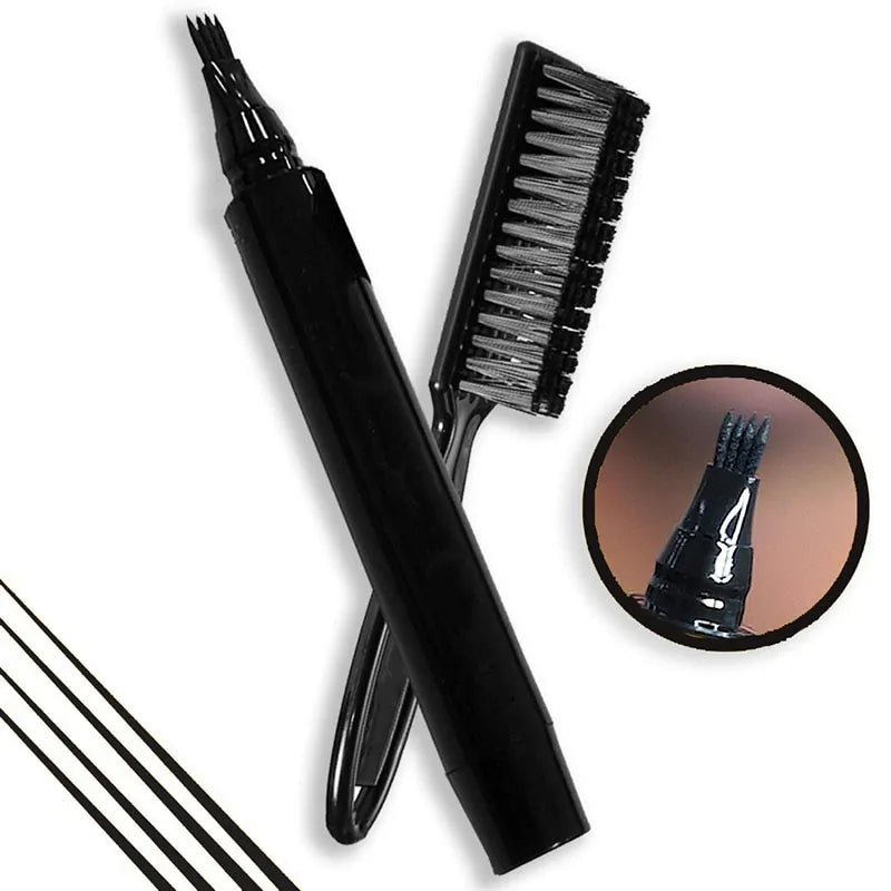 Brown Beard Pencil Filler with Waterproof Long Lasting Coverage and Brush