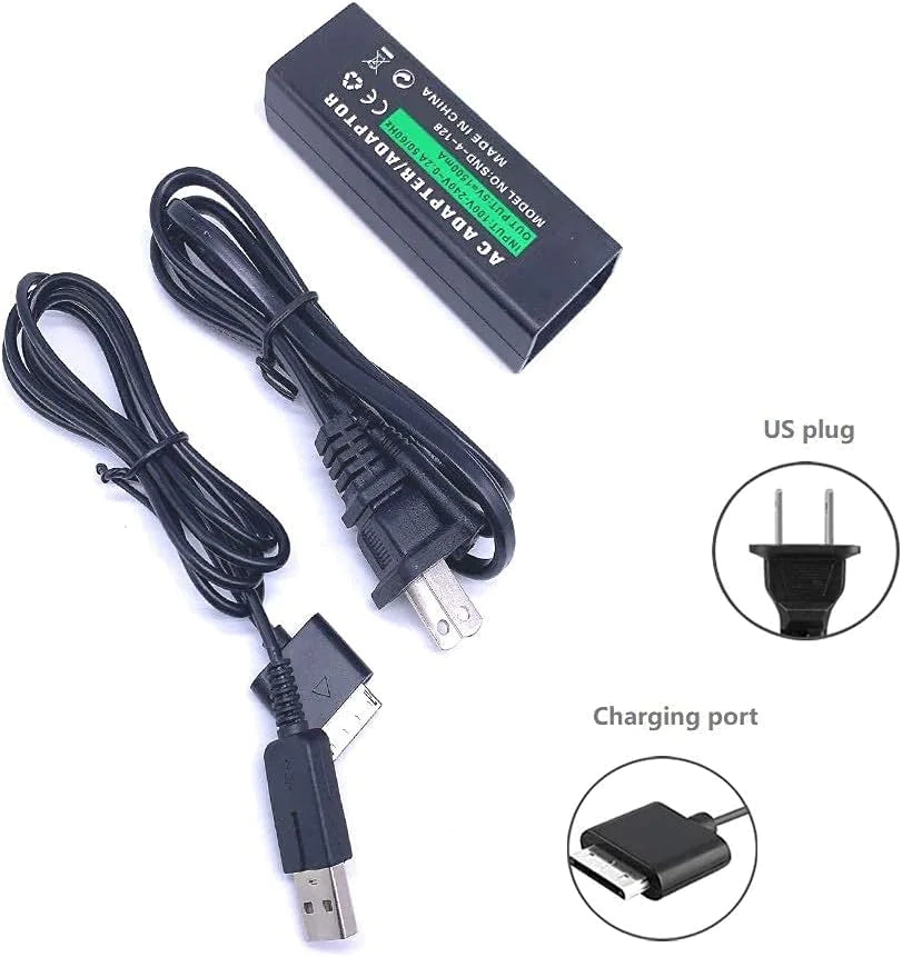 Wall Home Travel AC Charger Adapter for Sony PlayStation Portable PSP Go - Compact, Durable, and Travel-Friendly with Collapsible Prongs | Reliable Replacement Charger | NouranTrips.shop